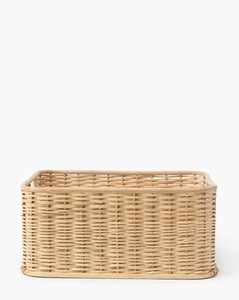 Juego de 3 bandejas de ratán natural tejido para guardar artículos del hogar, bandejas de almacenamiento para organizar en armarios o estantes. - Product Image 3