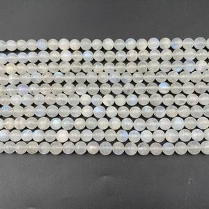 Perles de pierre de lune arc-en-ciel AAA 6mm 8mm 10mm, lisses, rondes, polies, en vrac, pour la fabrication de bijoux, fournitures de cristal - Product Image 5