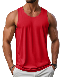 Débardeurs en coton tricoté de qualité supérieure pour hommes, avec logo sur le devant, écologiques, respirants, séchage rapide, pour la gym, le fitness, décontractés, été - Product Image 1