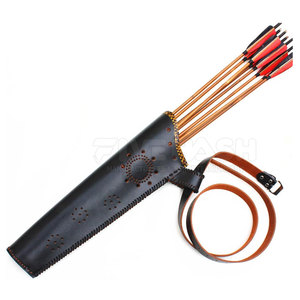 Arquero de cuero duradero de primera calidad hecho a mano con cinturón ajustable y soporte ligero para la espalda, equipo deportivo para exteriores - Product Image 6