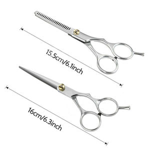 Ciseaux d'éclaircissement professionnels en acier inoxydable de haute qualité de 6 pouces pour droitiers, 28 dents, pour salon de coiffure et barbier, ensembles de ciseaux de coupe de cheveux - Product Image 6