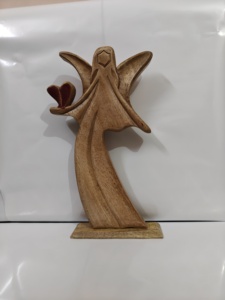 Ángeles de madera, estatuas de madera, figuras de madera - Product Image 1
