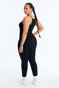 Ensemble de sport pour femme : Legging et soutien-gorge de haute qualité, taille élastique personnalisée sur le devant, sans couture et respirant - Product Image 3