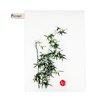 [Serviette Hwangsil] K Sagunga Motif Quatre Plantes Gracieuses Serviette de Bain en Coton Premium Luxe Tissée à la Main