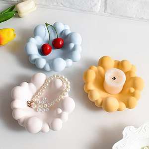 Irregular Cloud Tray Bubble Aromatherapy Candle Cup Candlestick Gypsum Candle <b>Silicone</b> Mold - Product Image 2