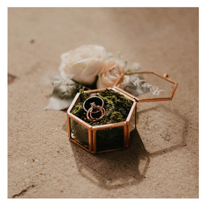 Meilleur fournisseur de gros boîte à bagues en métal et en verre boîte de rangement pour bagues boucles d'oreilles taille personnalisée de qualité supérieure pour la maison et les cadeaux de mariage - Product Image 1