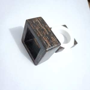 Handmade Black Leather Napkin holder High Selling 2025 decorative <b>Indian</b> Wooden Napkin <b>Ring</b> and Accessories & Table Linen - Product Image 4