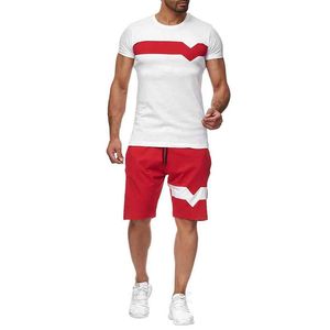 Conjunto de Camiseta y Pantalones Cortos para Hombre al por Mayor, Conjunto de Moda, Camisetas y Pantalones Cortos a Juego, Estilo Cómodo y Transpirable - Product Image 1