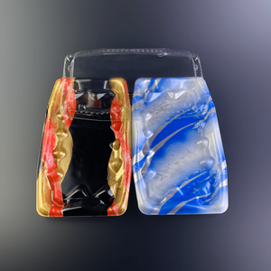 Barquette alimentaire jetable à clapet avec couvercle, en PET/CPET, conteneur thermoformé pour sushis et snacks, marque Folin, logo personnalisé - Product Image 3