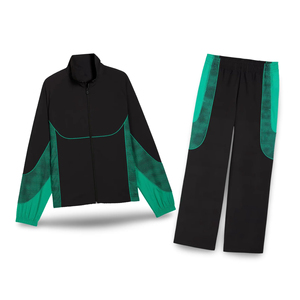 Chándal Deportivo con Capucha, Bloques de Color, Cierre de Cremallera en Manga Larga, Transpirable, Ajuste Regular para Invierno, Bolsillos Laterales, Ecológico - Product Image 1