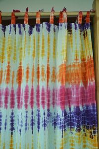 Cortina con Estampado Tie Dye Colorido, Tela de Algodón, Cortina Decorativa de Estilo Bohemio para Ventana, Panel de Cortina para Sala de Estar, Dormitorio, Hotel - Product Image 3