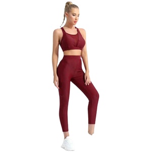 Conjunto de Yoga para Mujer de Secado Rápido y Transpirable con Logotipo Personalizado, Color Sólido en la Cintura, Venta al por Mayor de Ropa Deportiva - Product Image 1
