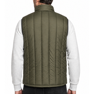 Gilet matelassé léger sans manches pour homme, vert olive, très demandé, avec fermeture éclair intégrale, fabricant OEM - Product Image 3