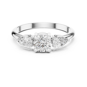 JUNK Bague CZ bicolore 10K en argent et or combinés - Product Image 5