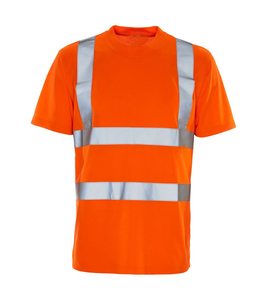 Polo de travail de sécurité unisexe de classe 2, respirant, imperméable, réfléchissant, haute visibilité, en toile de coton avec logo personnalisé Clush Industries - Product Image 6