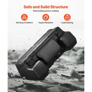 Waterproof 95L ATV Rear Storage <b>Box</b> with Padded Backrest LLDPE Lockable <b>Gear</b> Storage Fits Most ATVs - Product Image 6