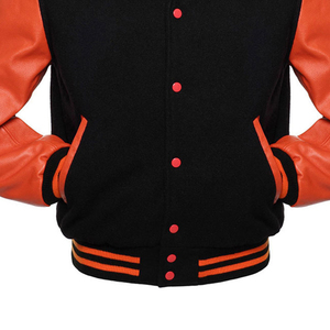 New Wholesale Fashionable Custom Logo Printed Cartoon Pattern 100% Wool Hooded Streetwear Varsity Jacket for <b>Men</b> - Product Image 3