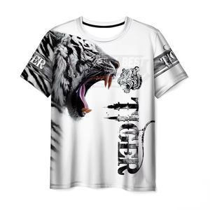 Camiseta Sólida para Hombre, Estilo Casual Urbano, Manga Corta, Transpirable, de Algodón, con Sublimación 3D, Corte Regular, Ropa Urbana - Product Image 1