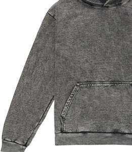 Sudadera con Capucha para Hombre, Lisa, de Algodón, Diseño Desgastado, Estilo Holgado, Corte Cuadrado, Estilo Urbano, Informal, Hip Hop - Product Image 2