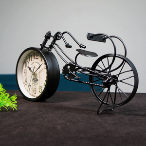 Hot Selling Custom Design Decorative Metal Bike Desktop <b>Clock</b>, Bicycle <b>Vintage</b> Design Antique Desk Table Alarm ClockAntique Luxu - Product Image 5