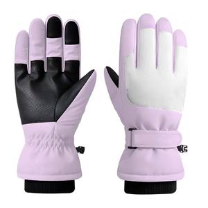 Gants de ski d'hiver chauffants imperméables, coupe-vent, en cuir, de haute qualité, pour le ski en plein air, avec logo personnalisé - Product Image 4