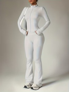 Ropa Deportiva de Alta Gama para Mujer, Estilo Informal |   Traje Deportivo Moldeador de Cuerpo |   Ropa Deportiva Minimalista Lisa Sin Estampado para Grupos de Aeróbic - Product Image 1