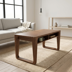 Table basse moderne japonaise en bois de chêne massif pour salon, table de sol Tatami pour le thé et la salle à manger - Product Image 1