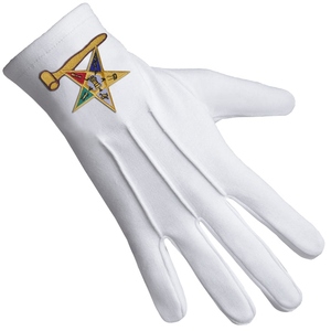 ถุงมือผ้าฝ้ายสีขาวบริสุทธิ์ Worthy Matron OES พร้อมลายปักค้อนทอง - Product Image 3