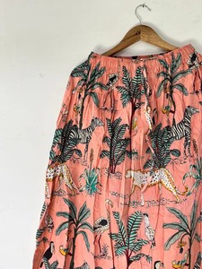 Hand Block Printed Cotton Maxi <b>Skirt</b> Animal Print <b>Boho</b> <b>Skirt</b> - Product Image 3