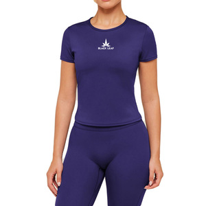 T-shirt en coton doux pour femmes, vente en gros, col rond décontracté, manches courtes, vêtements personnalisés avec logo - Product Image 6