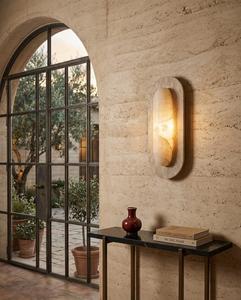 Marble Wall <b>Sconce</b> Oval Wall Lamp Natural Stone <b>Light</b> for Bedroom Bathroom Hotel Corridor - Product Image 2
