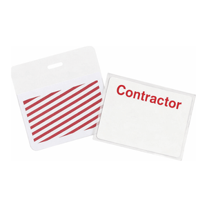 Porte-badge en plastique Brady SecurAlert à clipser pour l'identification des visiteurs sur les chantiers de construction - Product Image 3