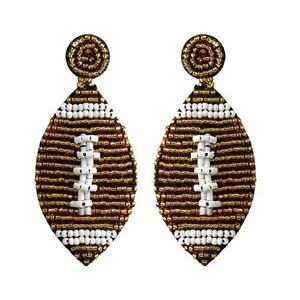 Excelentes Pendientes Colgantes de Fútbol con Cuentas Hechas a Mano, Joyería Azul Rey para el Día del Partido, Pendientes de Diamantes de Imitación, Boutique para Aficionados al Deporte - Product Image 2