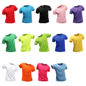 เสื้อยืดคอตตอนทรงปกติสำหรับผู้ชาย สีพื้น คอกลม แขนสั้น ระบายอากาศได้ดี สไตล์ลำลอง พิมพ์ลายโลโก้ด้านหน้า - Product Image 2