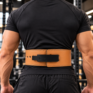 Ceinture de musculation enveloppante en néoprène Rhino Fitness, soutien lombaire réglable, soutien de la taille couleur tan, boucle noire, pour adultes - Product Image 4