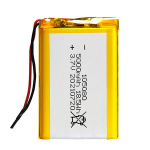 UL CE ROHS 인증 <span class=keywords><strong>5000mAh</strong></span> 폴리머 리튬 파우치 배터리 <span class=keywords><strong>105080</strong></span> 리튬 이온 3.7V 충전식 <span class=keywords><strong>Lipo</strong></span> 배터리 소비자 전자 제품 - Product Image 1
