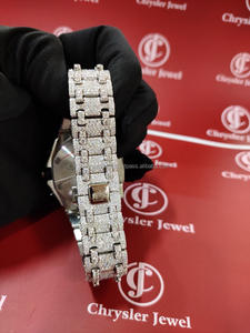 Premium Grade Quality Moissanite Iced Out Luxury Style Stainless Steel <b>Wrist</b> <b>Watches</b> Indian Wholesaler Exporters Low Prices - Product Image 5