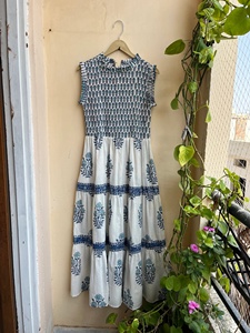 Vestido largo maxi de verano 2026, estampado a mano, sin mangas, de algodón, estilo smoking, para mujer, gran éxito de ventas. - Product Image 6
