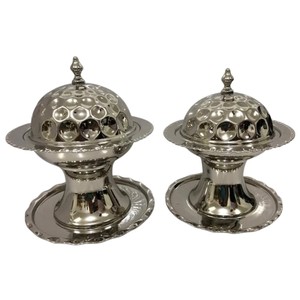 Luxury Arabic Gold Stainless Steel Eco-friendly Date <b>Pot</b> Handmade Modern Khajoor Bowl with <b>Lid</b> Tray Party Wedding Gifting - Product Image 4