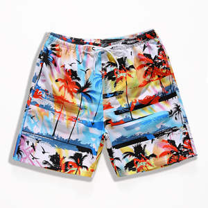 Haute qualité séchage rapide respirant fitness sport sublimation imprimé garçons shorts arbre tropical conception lâche short de bain - Product Image 1