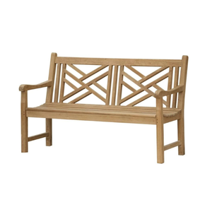 Wooden <b>2</b> <b>Seater</b> Patio <b>Bench</b> Traditional Design Durable Outdoor Furniture Cross Back <b>Garden</b> <b>Bench</b> - Product Image 3