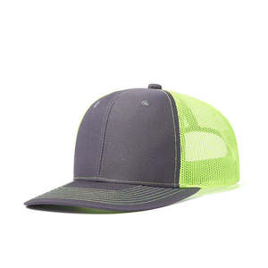 Casquette de camionneur personnalisée à 6 panneaux en maille réglable unisexe rouge blanc bleu décontractée printemps été pour adulte - Product Image 5