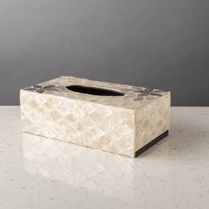 Caja de pañuelos cuadrada decorativa de lujo de alta calidad, para decoración de Madre de perlas, de Thien Thanh, de Vietnam - Product Image 1