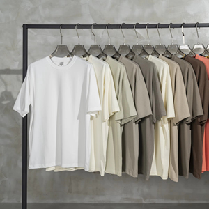 Nouvelles Couleurs 2025 – T-shirt Décontracté Oversize en Coton Tricoté Respirant Blanc Uni de Haute Qualité pour Hommes – Vente en Gros - Product Image 4