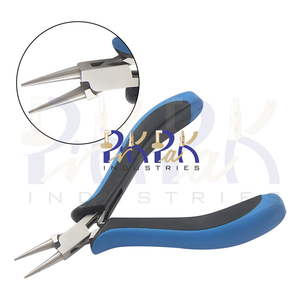 120mm Smooth Spring-Jointed Black Blue Ergonomic Handles <b>Nose</b> <b>Plier</b> for Jewelry Making DIY Crafts Fishing Circlip Application - Product Image 1