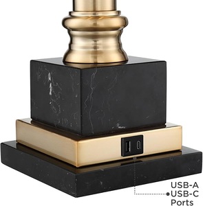 โคมไฟตั้งโต๊ะทองเหลืองสไตล์โรงแรมหรูหรา พร้อมรายละเอียดคริสตัลและผิวขัดเงา - Product Image 2