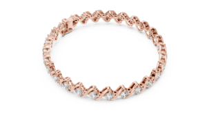 Ensemble de bracelets tennis de luxe en or rose 18 carats, plaqué rhodium, avec diamants de laboratoire taillés uniques, 6,4 carats, pour usage quotidien, bureau et mariage - Product Image 2
