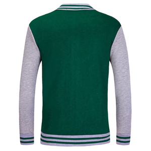 เสื้อแจ็คเก็ตวาร์ซิตี้ขนสัตว์ปักโลโก้ตามสั่งสำหรับผู้ชาย แจ็คเก็ตวาร์ซิตี้แขนยาวแบบเรียบสำหรับผู้ชาย เสื้อแจ็คเก็ตสำหรับผู้ชาย - Product Image 2