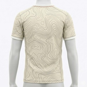 Camiseta de Fútbol Personalizada OEM para Hombre, de Secado Rápido, Transpirable, de Poliéster, con Estampado Topográfico - Product Image 3