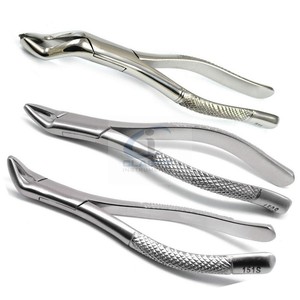 Offre Spéciale – Kit de Forceps d'Extraction Dentaire Colorés à Bas Prix, 4 Pièces, Manche en Résine Plastique, Forceps à Racine en Acier Inoxydable - Product Image 3